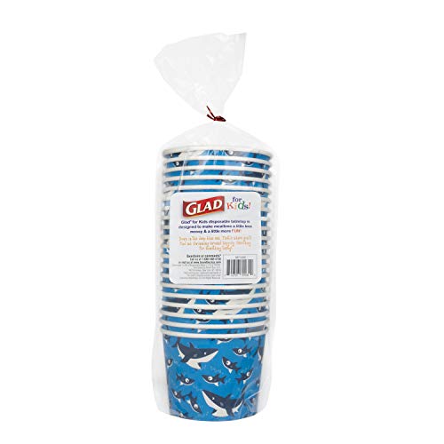 Tigelas de papel para lanche com tampas, 20 unidades | Copos descartáveis com tampa em design de fog