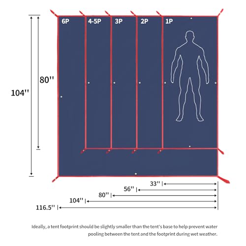 Frelaxy Tent Footprint, Waterproof Camping Tarp, Durable Tent Floor to Elevate Your Camping, Hiking, Backpacking, Hammock, Beach Experience