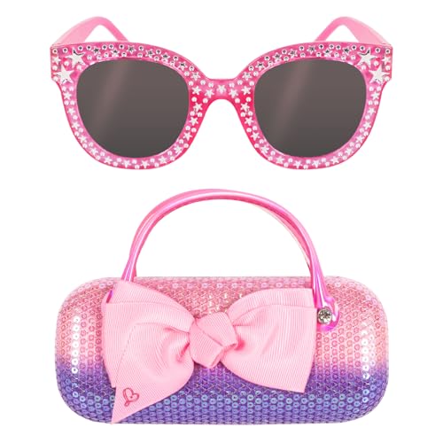 PinkSheep Sunglasses for Girls, Baby Kids Polarized Sunglass with Case, Bow Knot Glasses UV400 Protection Plastic Frame