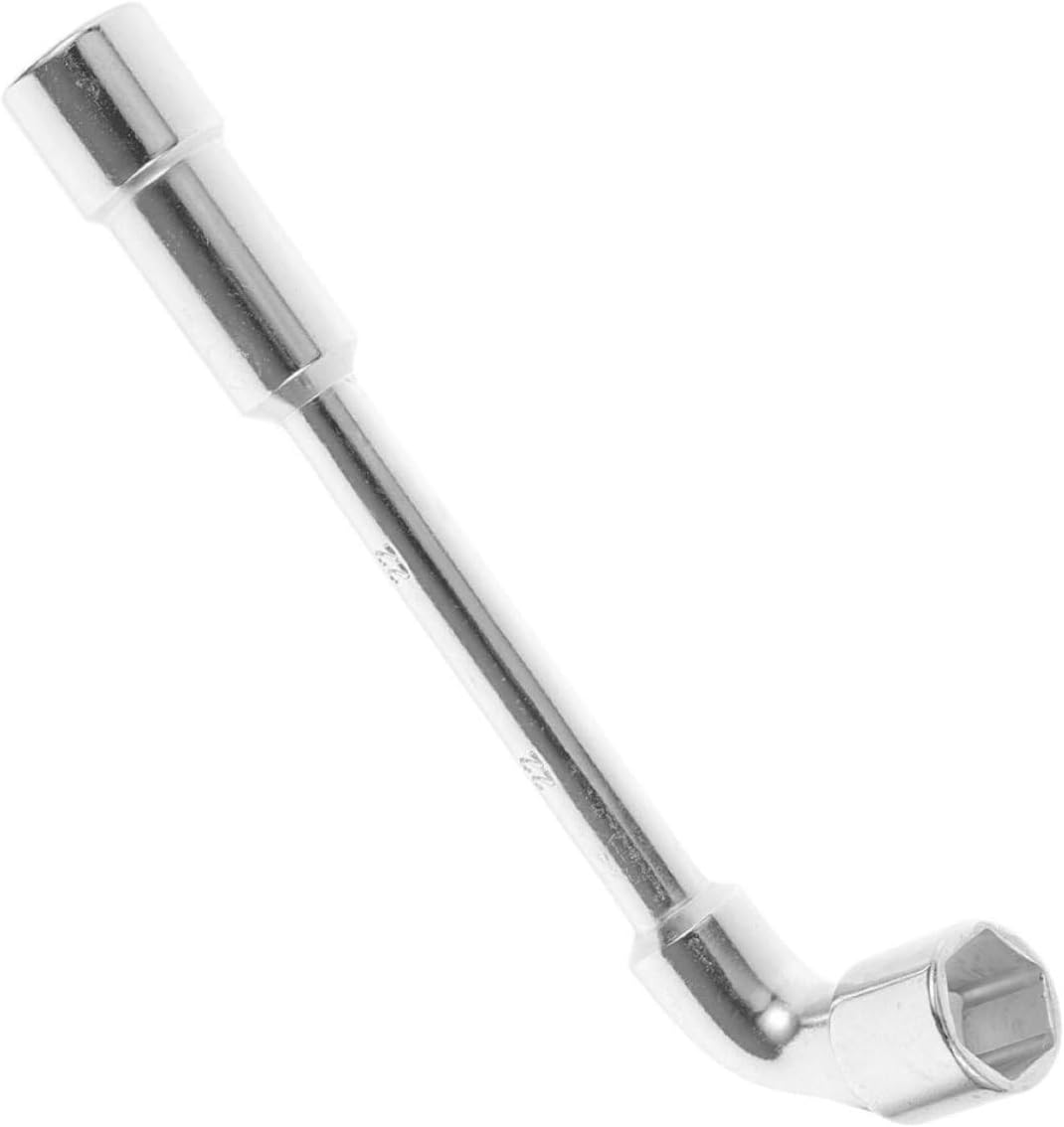 Kichvoe 21mm L-shaped Socket Spanner Double Ended Wrench Tire Valve Stem Tool for Car and Motorcycle Wheel Alignment Automotive Repair