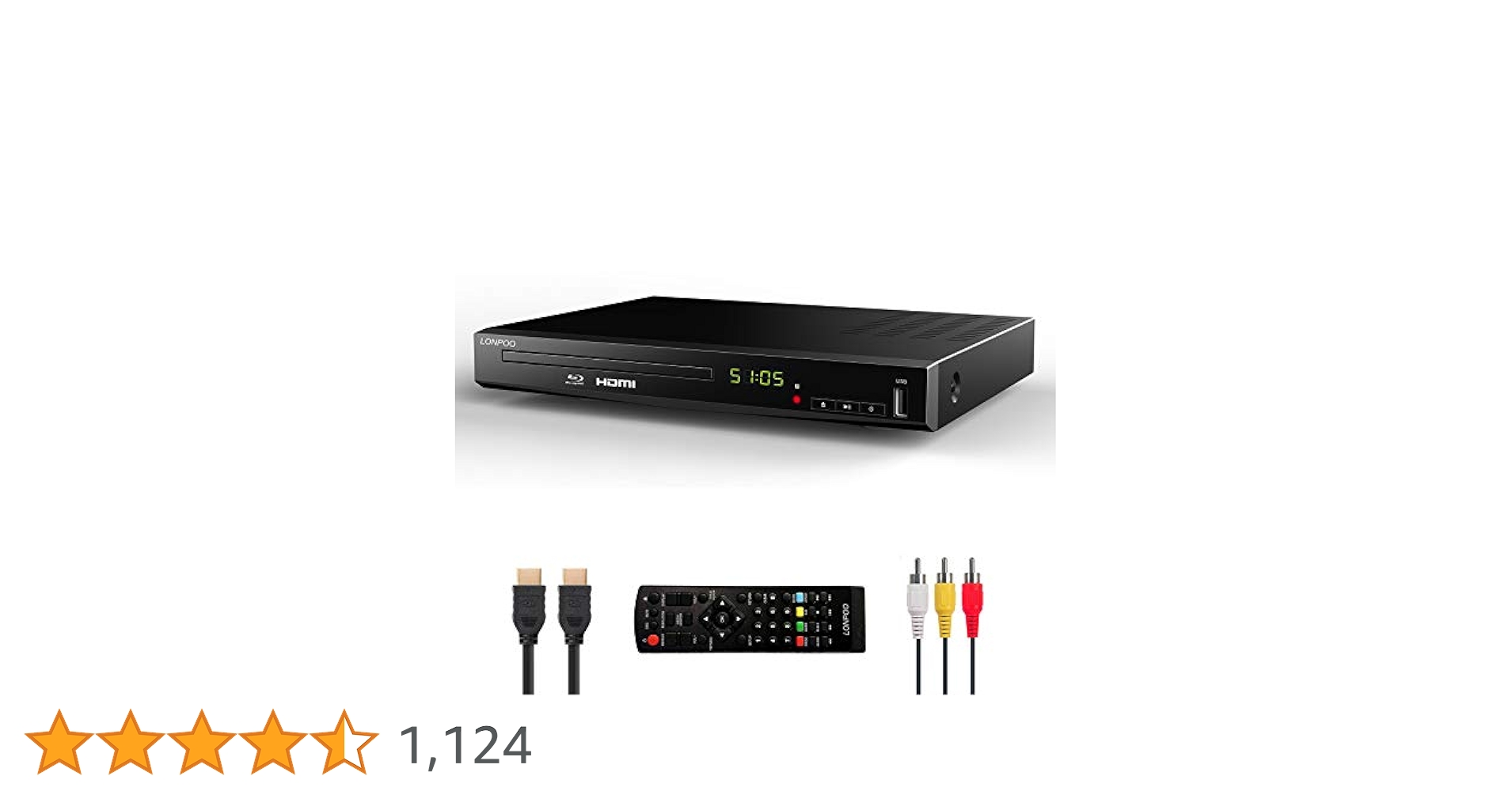 LONPOO DVD ブルーレイプレーヤー フルHD1080p DVDプレーヤー LONPOO DVDブルーレイプレーヤーを検証レビュー！ブルーレイ