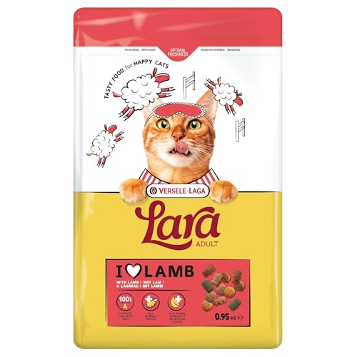 Image of Versele Lara Adult Cat Food with Lamb | 950g | Complete Balanced Nutrition for Adult Cats | Delicious Lamb Flavour