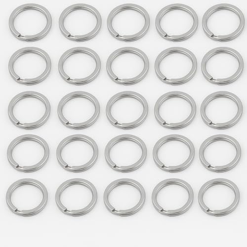 10mm 316 Stainless Steel Key Rings Heavy Duty Split Rings for Scuba Gear 20 Piece
