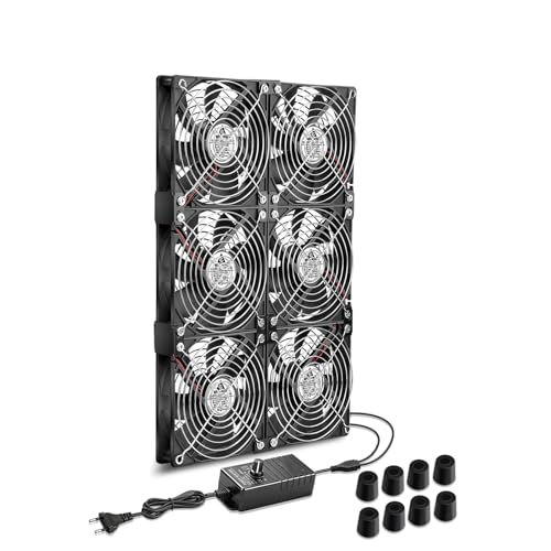 GDSTIME 6 x 120mm Lüfter 230V Dual 360mm Gehäuselüfter 220V Einstellbare
