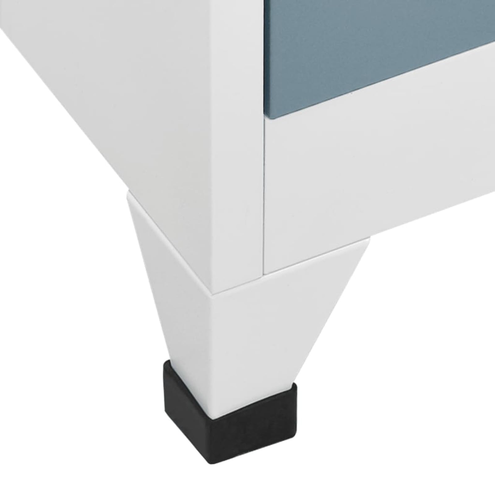 Capwee Armoire Vestiaire Métallique Industrielle - Meuble Casier en Acier avec 6 Compartiments - Gris Clair et Gris Foncé