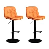 ★【Tabourets de bar robustes et confortables】La structure métallique de ces tabourets de cuisine leur assure une grande longévité, robustesse et stabilité. Rembourrés de mousse haute densité et recouverts de bois, ils offrent un confort optimal et une assise détendue. De plus, ils sont résistants à l'eau et faciles à nettoyer.