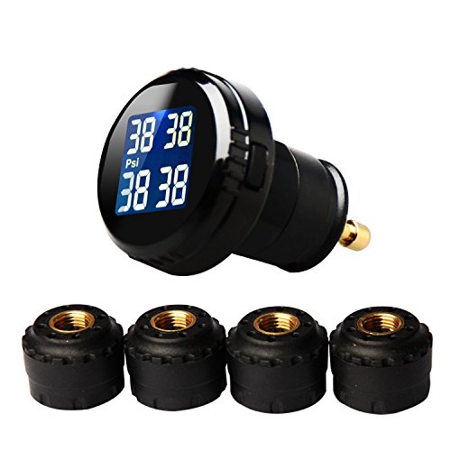 VESAFE Wireless Tire Pressure Monitoring System (TPMS) for Small Size 4-tire Vehicles, Including 4 External Cap sensors (0-87PSI) by VESAFE - Image 2