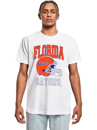 Mister Tee Men's T-Shirt Florida Gators Helmet Graphic Print Tee White L