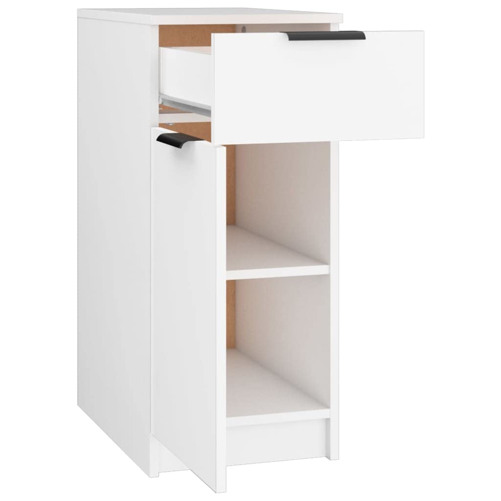Armadietto da Scrivania 33,5x50x75 cm Legno Multistrato Bianco | Organizzatore salvaspazio per ufficio e studio, con cassetto e scomparti per tenere in ordine documenti e libri.