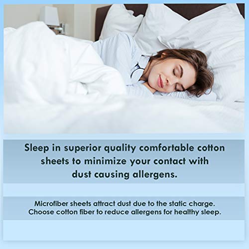 1000 Thread Count Luxury White Queen Sheets, 100% Long Staple Combed Cotton Sheets, Smooth Sateen Queen Hotel Bed Sheets with Deep Pockets fit Upto 15 inch (White 1000 Thread Count Sheets Queen) - Thumbnail 7