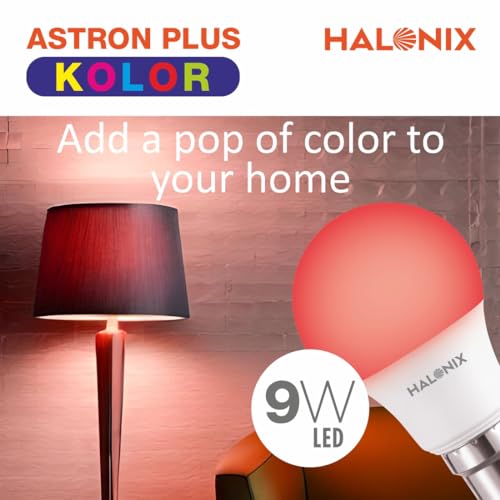 Image of HALONIX LED BULB ASTRON PLUS 9W B22 RED PACK 2