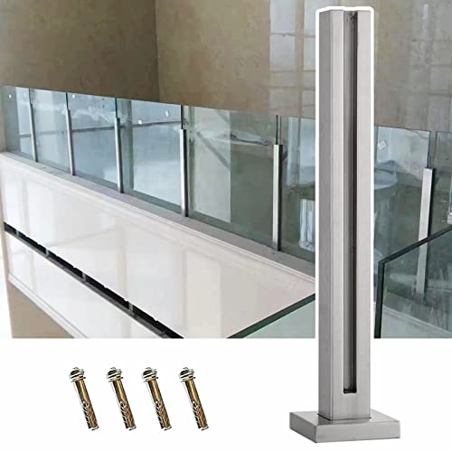 Balustrade moderne en verre pour terrasse éliminant la rouille grâce au poteau inox 304