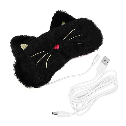 TOBBOMEY Antifaz Térmico USB para Ojos con Bloqueo de Luz Diseño Ergonómico con Calor Magnético para Aliviar Ojeras y Fatiga Visual Casa Oficina y