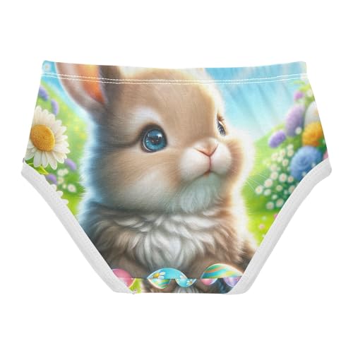 Toddler Girl Panties, Cute Rabbit Easter Eggs Daisy Girls Underwear Cotton, 2–8 Years2