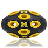 Pets First NCAA Michigan Wolverines Football Treat Dispensing Toy for Dogs and Cats - Interactive Rubber Ball, Natural Feeding Toy (MI-3622)