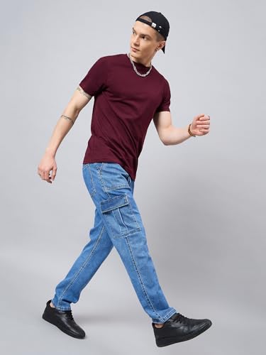 Image of STUDIO NEXX Men's Loose Fit Cargo Jeans | Non Stretchable | Cargo Denim for Men | Loose fit Cargos | Utility Pockets