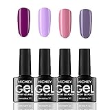 Random Gel Nail Polish Set, MIYOUNE Soak Off UV Led Gel polish, Purple Series or Red Glitter Gold Series Nail Polish Kit