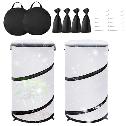 EUBEISAQI Cubiertas de congelación para plantas exteriores, protector de congelación desplegable para plantas pequeñas, cubierta de protección de plantas de invierno, para jardín, patio, arbusto