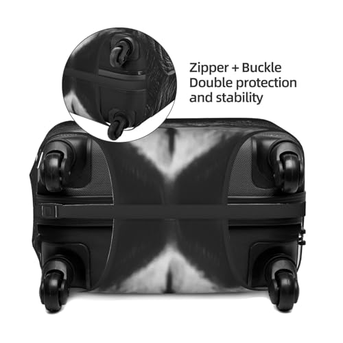 The Silent Gorilla Durable Luggage Cover Suitcase Protector Anti-Scratch Luggage Cover Fits 18-32inch Luggage, Black, L4
