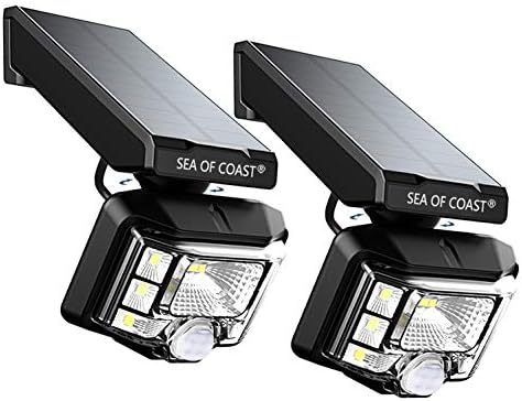 Outdoor Solar Lights, Intelligent dynami Sensor, 8 LED Lighting Super Bright Sensor Outdoor Light, Wall Solar Light Outdoor Security Lighting - IP65 Waterproof Solar Light for Patio (2pack)