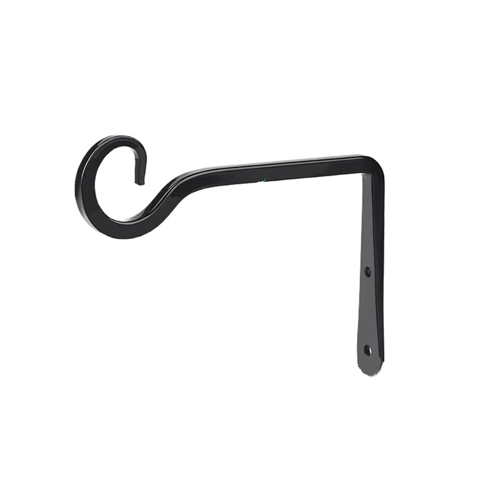 Huwoyg Black-6Inch Hanging Plant Stand Hooks Bird Feeders Flower Baskets Wind Chimes Indoor And Outdoor Wall For Plants(Black-6Inch)