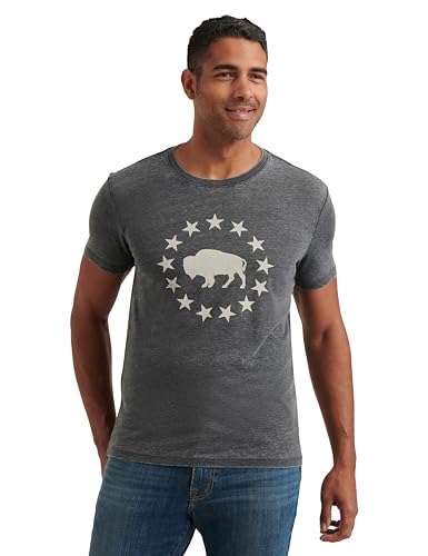 Lucky Brand Men's Short Sleeve Crew Neck Coyote Rider Tee Shirt