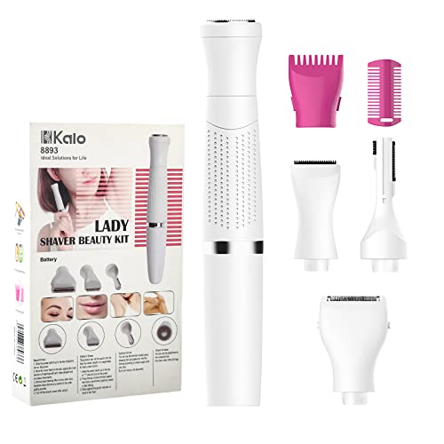 Afeitadora eléctrica para mujer, recortadora 4 en 1, maquinilla de afeitar sin dolor para bikini, cejas, axilas, depilación facial USB Cover