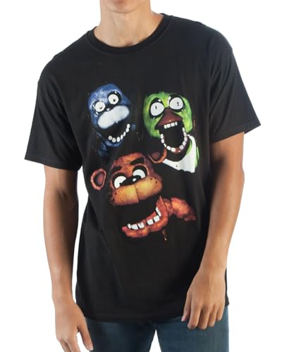 Five Nights at Freddy's T-Shirt Men's Chica Fazbear and Bonnie Adult Short Sleeve Tee