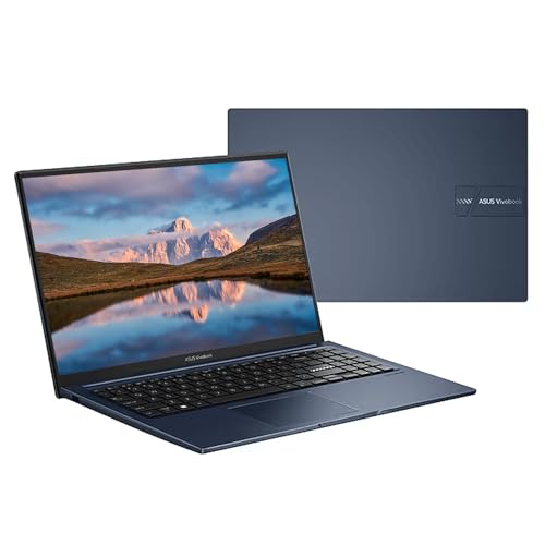 Image of ASUS Vivobook Laptop, 15.6 inch FHD Display, 12th Gen Intel Core i3-1215U Processor, 128GB RAM, 8TB SSD, Webcam, Numeric Keypad, HDMI, Wi-Fi, Windows 11 Home, Blue