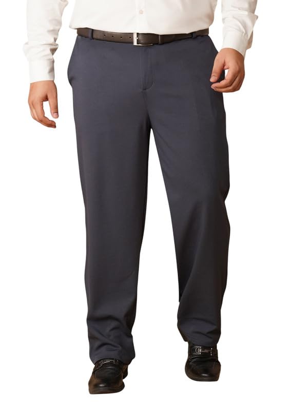 Image of OOMPH! Luxury Lycra Stretchable Formal Pants for Men | Stylish Slim Fit Men's Wear Trousers for Office or Party | Mens Fashion Dress Trouser Pant