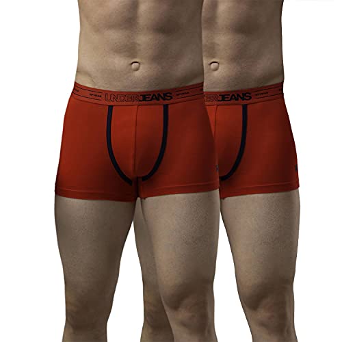 Image of Underjeans Men Cotton Blend Trunk - Pack of 2