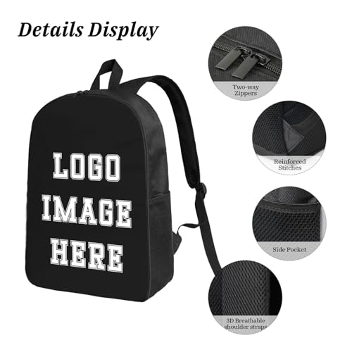 Personalized Backpack For Women Men,Custom Backpack Design Your Own Large Work Laptop Bag With High Volume Casual Packet - 17inchs3