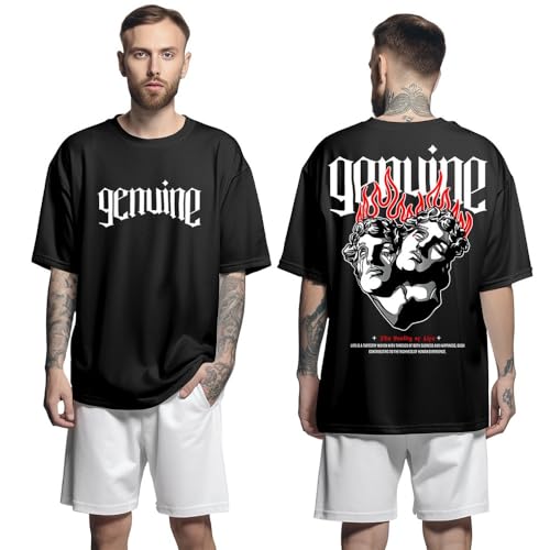 Camisa Camiseta Oversized Streetwear Genuine Grit Masculina Larga 100% Algodão 30.1 The Duality of L