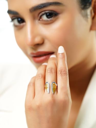 Image of 18K Gold Plated Statement Ring for Women | Stylish Classy Rings | Waterproof and Anti Tarnish Jewellery | Rakhi Gift for Sister | Gifts for Women | 1 Year Warranty*