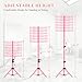 JANMPASK Braiding Hair Rack Height Adjustable 144 Pegs Braiding Rack Hair Extension Holder with Hair Braid Tools, Easy to Assemble (pink)