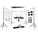 EMART Foto Hintergrund Ständer 9 x 2,1m, Stabiler Fotohintergrund Ständer mit 308° Rotationssystem, Hintergrundsystem Fotografie für Studio Video Photo