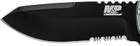 Vista 2 de Smith & Wesson M&P SWMPF2BS - Cuchillo de hoja fija de espiga completa de 8.7 pulgadas con hoja dentada de 4.1 pulgadas y mango de aluminio