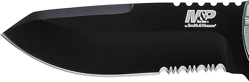 Miniatura 2 de Smith & Wesson M&P SWMPF2BS - Cuchillo de hoja fija de espiga completa de 8.7 pulgadas con hoja dentada de 4.1 pulgadas y mango de aluminio para