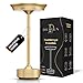 Produktbild designgold LED Tischlampe kabellos - Stilvolles Design mit Akku & USB-C - 3 Lichtfarben & Dimmfunktion - Kabellose Freiheit für Outdoor & Indoor - dimmbare Akku Tischleuchte aufladbar (Gold)