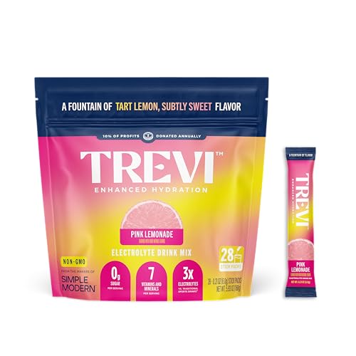 Image of TREVI Electrolytes Powder Packets, Sugar Free Hydration, Pink Lemonade
