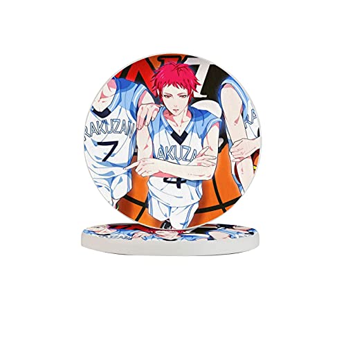 黒子のバスケ マグ お茶パッド 断熱 珪藻土よりも良い 吸水 速乾 滑り止め 家庭用 オフィス用 新築祝い プレゼント丸型 2~6枚セット