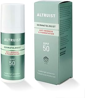 Altruist Dermatologist Anti Redness and Pigmentation SPF50 Tinted Face Cream, Unscented, 50 millilitre