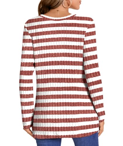 Image of HOTGIFT Women's Pullover Sweaters Winter Tunic Tops Long Sleeve Crewneck Shirts Casual Comfortable Blouse
