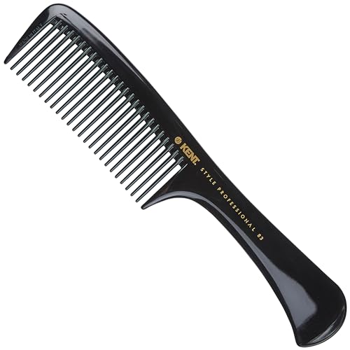 Kent - Peine de peluquería con mango grande antiestático de 220 mm