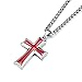 HZMAN Mens Stainless Steel Cross Pendant Necklace Flower Basket Chain