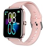 CUBOT C7 Smartwatch Damen mit Überwachung Herzfrequenz Schlafüberwachung 14 Tagen Akkulaufzeit, 23 Sportmodi, Smart Watch für Herren Damen - Rosa