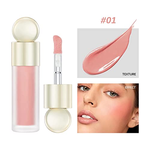 Liquid Blush, Matte Liquid Cream Makeup Dual Use For Cheeks And Lips, Long-Lasting, Smudge Proof, Moisturizing Face Blush Stick For Cheek, Pink Lip Gloss For Girl #TOP1