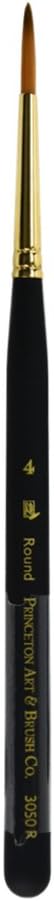 Princeton Mini-Detailer Liner Brush, Synthetic, Short Handle, Size 30/0 inch, 1 Count
