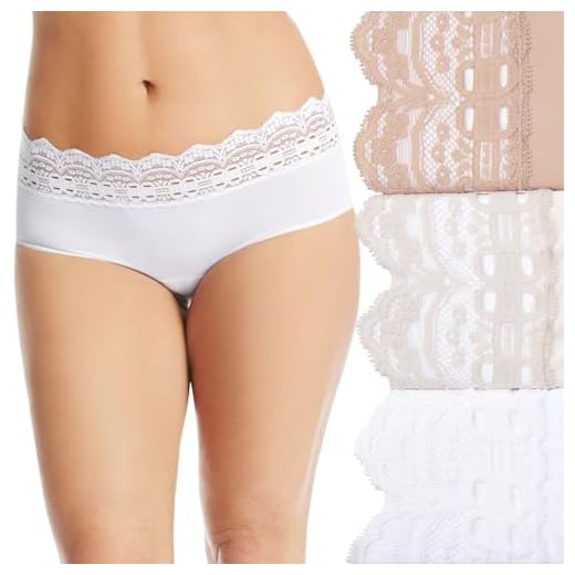 Olga womens Secret Hugs 3 Pack Panty Hipster Panties, French Toast/Pale Blush/White, Large US