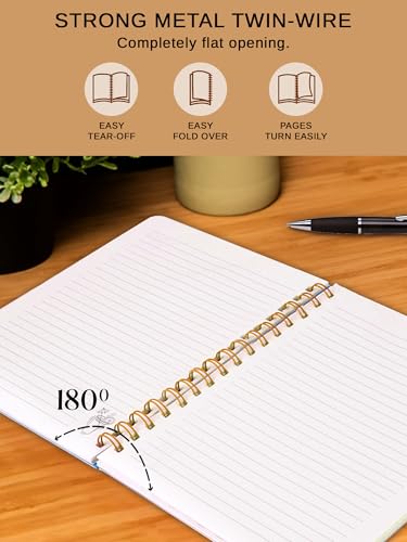 DOODLE B5 Hardbound Spiral Notebook Diary | 160 Ruled Undated Pages | 80 GSM Acid-Free Paper | Lay Flat Design | Travel Journal for Writing & Gifting